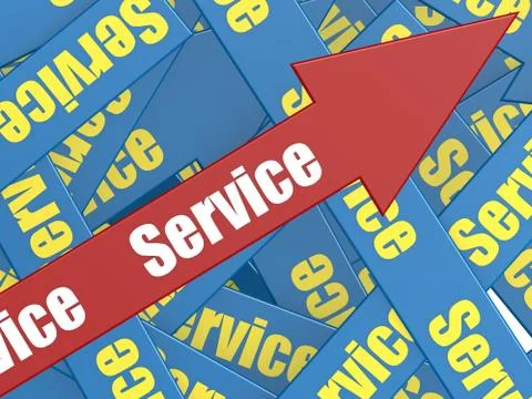 Service arrow Stock Illustration