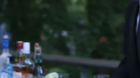 Service at a Bar Stock Footage 32108386