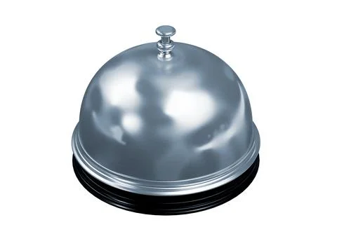 Service Bell, clipping path, 3D rendering Stock Illustration