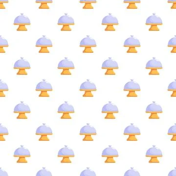 Service bell cloche seamless pattern repeating background 스톡 일러스트
