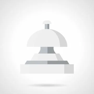 Service bell flat color vector icon Stock Illustration