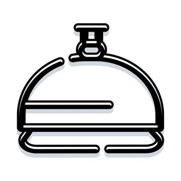 Service bell icon symbolizing customer attention and assistance Stock Illustration