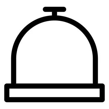 Service bell line icon vector illustration isolated on white background Stock Illustration