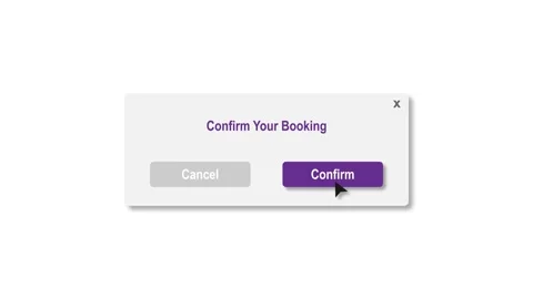 Service Booking Confirmation element UI on dual Background Video stock 346545115