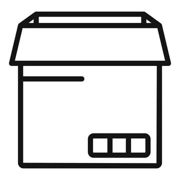 Service box icon outline vector. Carton delivery Stock Illustration