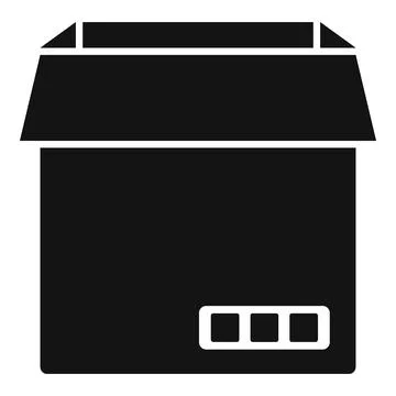 Service box icon simple vector. Carton delivery Stock Illustration
