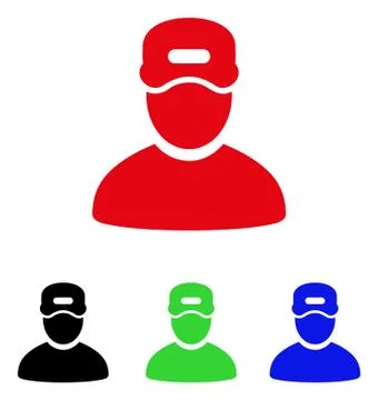 Service Boy Vector Icon Stock Illustration
