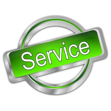 Service button – 3d illustration Stock Illustration