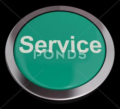 Service button showing help support and assistance Stock Illustration