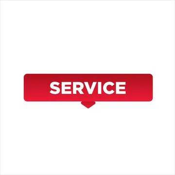 Service button, sign, label, icon. Service speech bubble. Illustrazione stock
