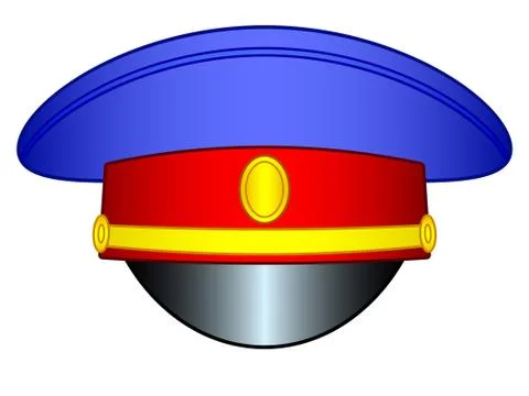 Service cap illustration 스톡 일러스트