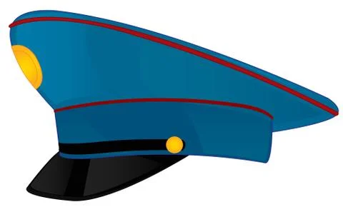 Service cap police on white background Stock Illustration