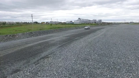 Service car at the open pit Stock Footage 73873933