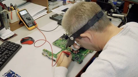 Service center. Electronics repair shops. Stock Footage 82811654