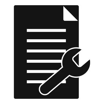 Service center papers icon, simple style Illustrazione stock