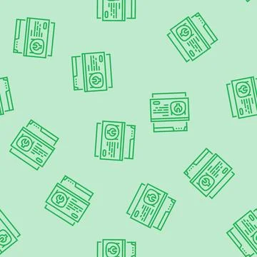 Service chat bot line seamless pattern Stock Illustration
