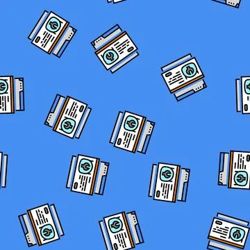 Service chat bot vector seamless pattern Stock Illustration