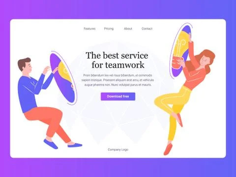 Service for collaboration Stock Illustration