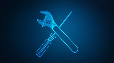 Service computer software maintenance and repair Stock Illustration