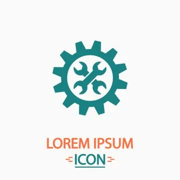 Service computer symbol Stock Illustration