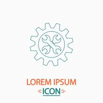 Service computer symbol 스톡 일러스트