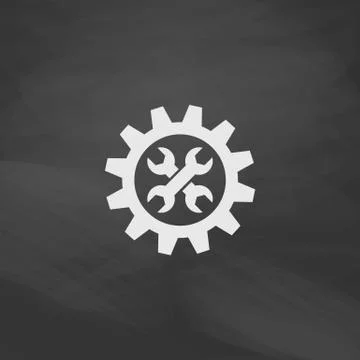 Service computer symbol 스톡 일러스트