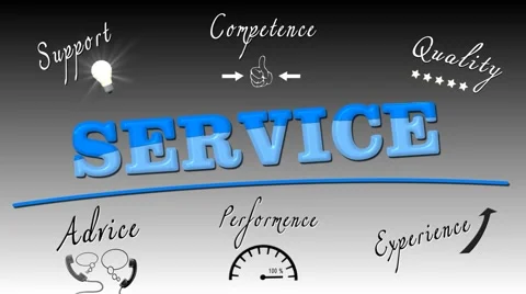 Service concept - 3 different colors Stock Footage 42343963