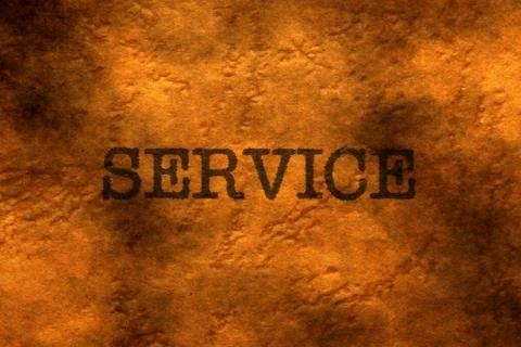 Service Concept Text on Grunge Background Foto stock