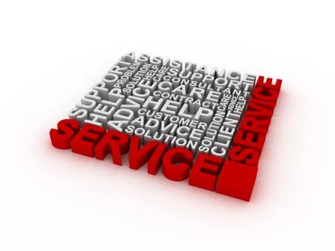 Service concept words Stock Illustration