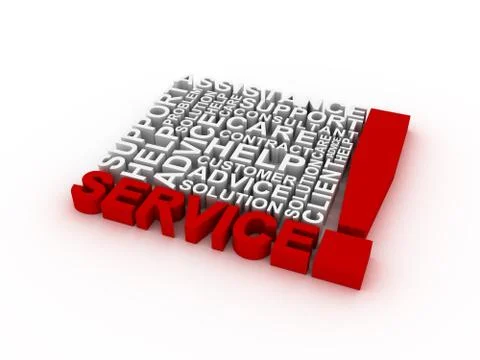 Service concept words Stock Illustration
