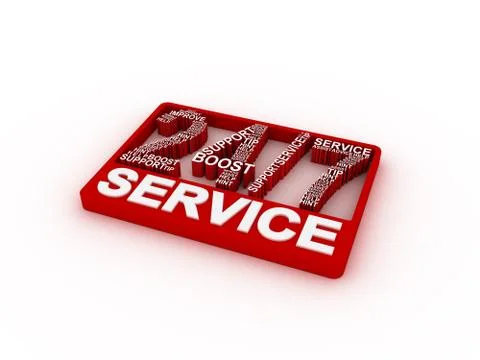 Service concept words Stock Illustration