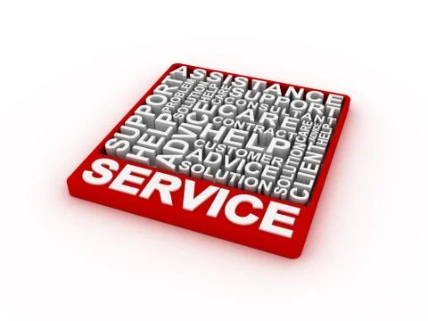 Service concept words Stock Illustration