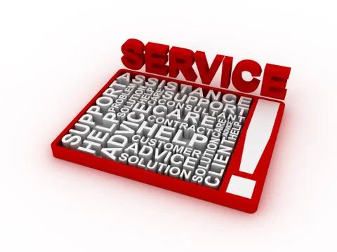 Service concept words Stock Illustration