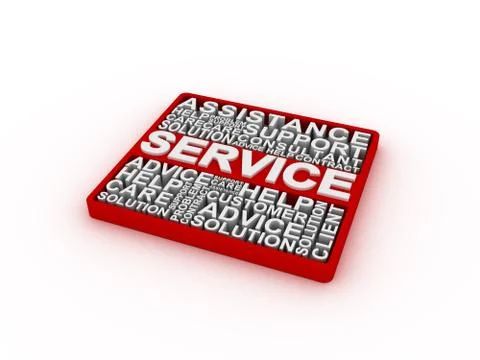 Service concept words Stock Illustration