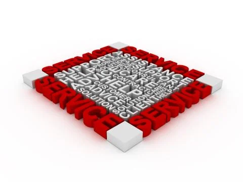 Service concept words Stock Illustration