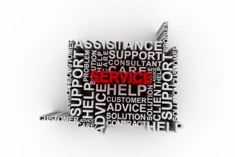 Service concept words Stock Illustration