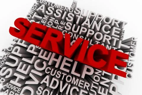 Service concept words Stock Illustration