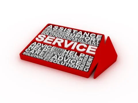 Service concept words Stock Illustration