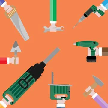 Service construction works Stock Illustration
