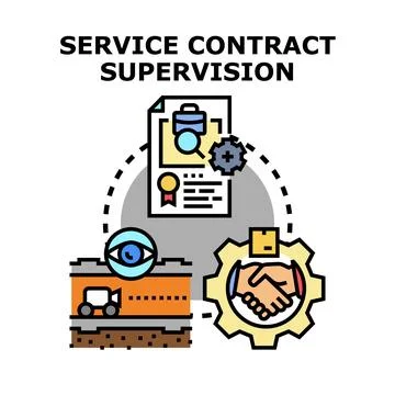Service contract supervision workflow and business process control イラスト素材
