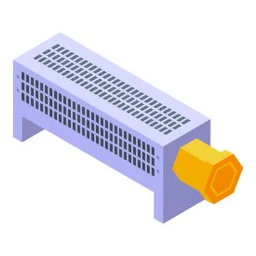 Service convector icon isometric vector. Room energy Illustrazione stock