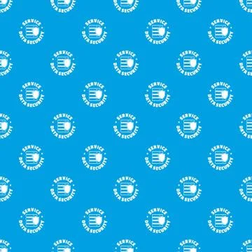 Service data security pattern vector seamless blue Stock Illustration