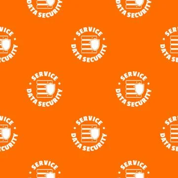 Service data security pattern vector orange Stock Illustration