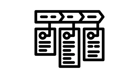 Service delivery business process line icon animation Stock Footage 326755909