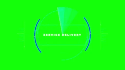 Service delivery hud interface animation with radar scan and digital data Stock Footage 337553383