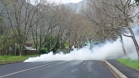 Service Delivery Protest Blocks Road in Imizamo Yethu, Hout Bay, Cape Town Stock Footage 340211936
