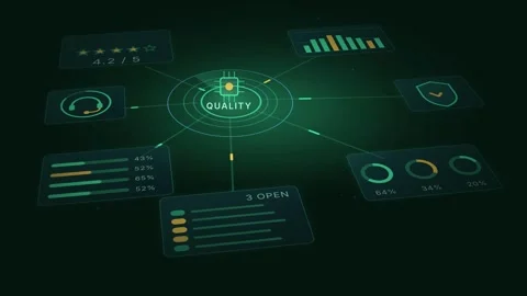 Service Desk Quality Metrics Visualization Interactive Dashboard Elements Data Stock Footage 344778514