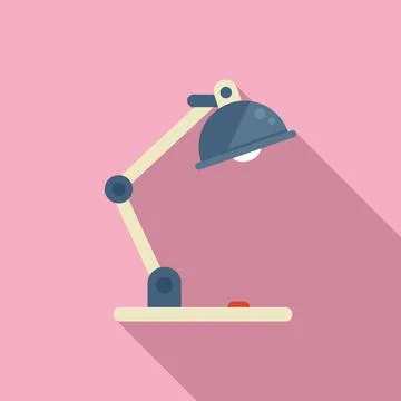 Service desktop lamp icon flat vector. Phone mobile Illustrazione stock