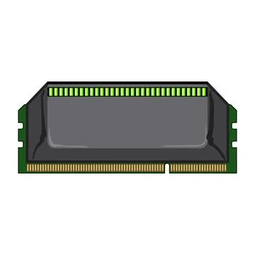 Service desktop memory cartoon vector illustration Stock-Illustration