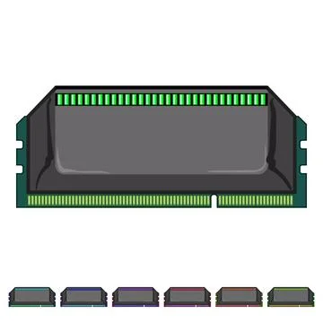 Service desktop memory cartoon vector graphic Illustrazione stock